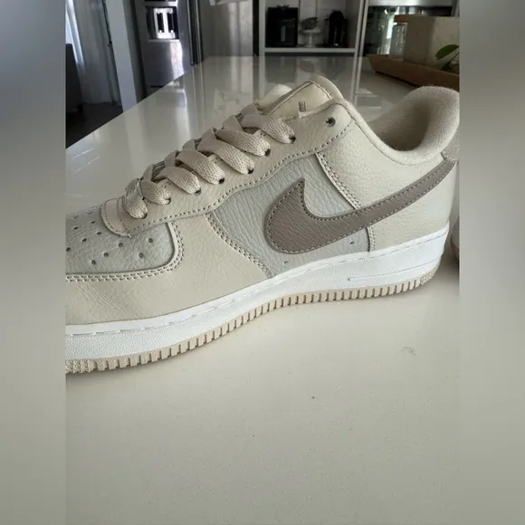 Nike Air Force 1 Low 07 Moon Fossil FB8483-100 Neutral Leather Womens Size 8
