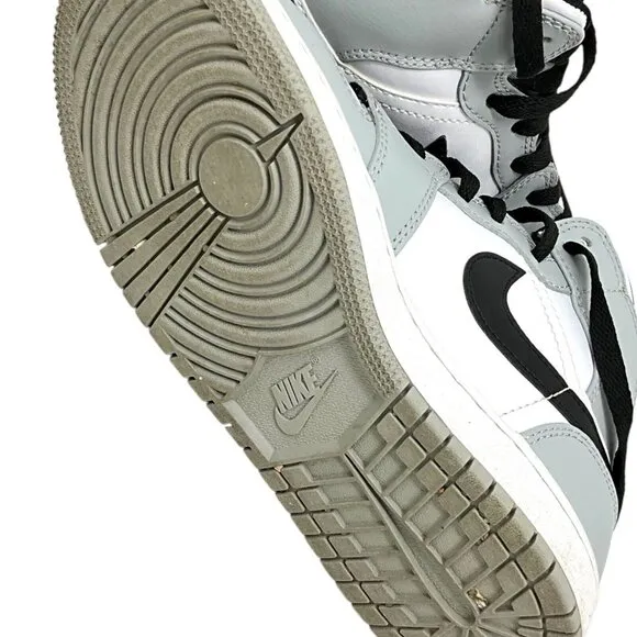 Nike Air Jordan 1 Mid Light Smoke Grey 4 Youth High Tops Sneakers Unisex