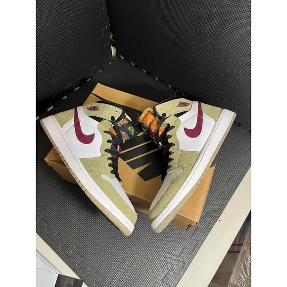 Nike Air Jordan 1 Zoom Air CMFT Neutral Olive Sneakers Mens Size 10.5 CT0978-203