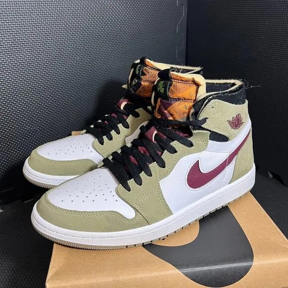 Nike Air Jordan 1 Zoom Air CMFT Neutral Olive Sneakers Mens Size 10.5 CT0978-203