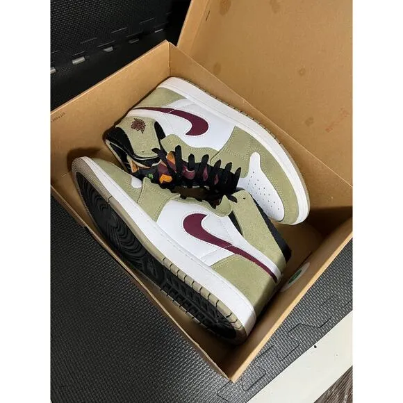 Nike Air Jordan 1 Zoom Air CMFT Neutral Olive Sneakers Mens Size 10.5 CT0978-203