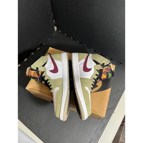 Nike Air Jordan 1 Zoom Air CMFT Neutral Olive Sneakers Mens Size 10.5 CT0978-203