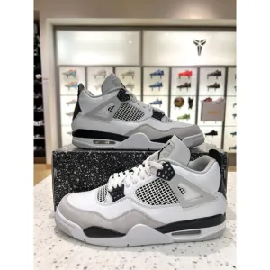 Nike Air Jordan 4 Retro Military Black White / Neutral Grey Fear DH6927 111