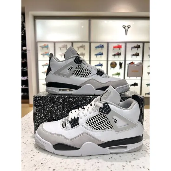 Nike Air Jordan 4 Retro Military Black White / Neutral Grey Fear DH6927 111