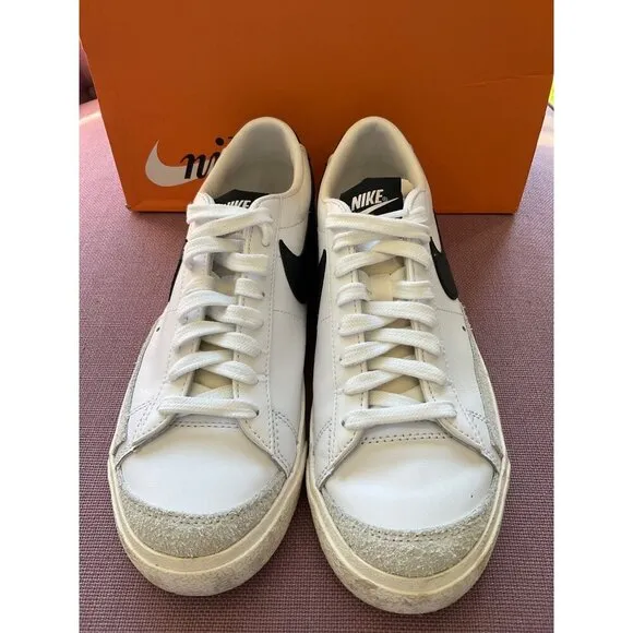 Nike Blazer Low '77 Sneakers in White Black Sail 8.5 with box Womens Athletic Sh