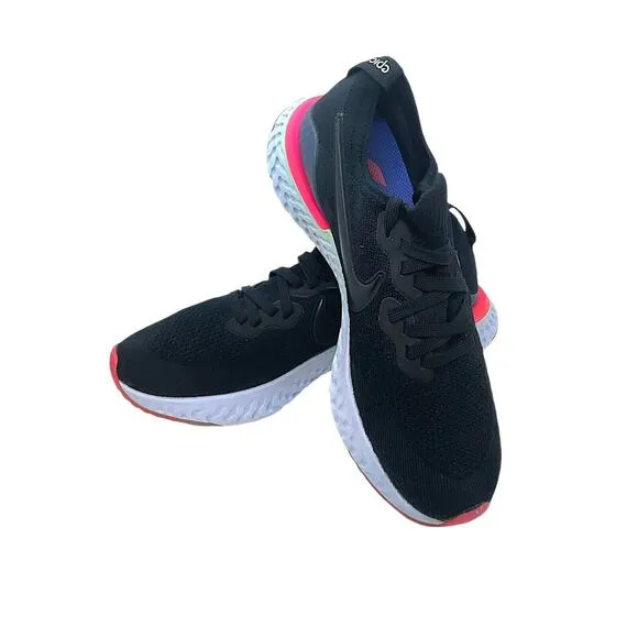 Nike Epic Sneakers Shoes Men’s Size 7 Black React Flyknit Athletic BQ8928-003