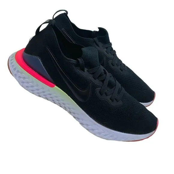 Nike Epic Sneakers Shoes Men’s Size 7 Black React Flyknit Athletic BQ8928-003