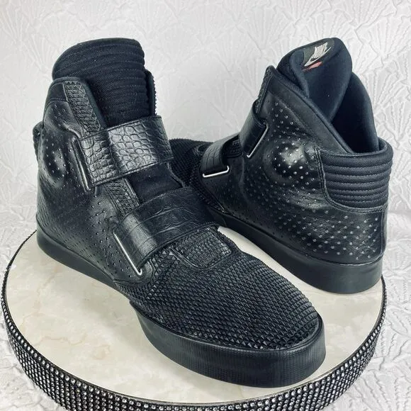Nike Flystepper 2K3 Premium Hyper Cobalt Sneakers Black Leather Y2K Sporty Shoes