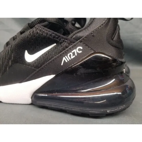 Nike Girls Air Max 270 (GS) Sneakers Black White Anthracite Size 6.5 NEW NO BOX!