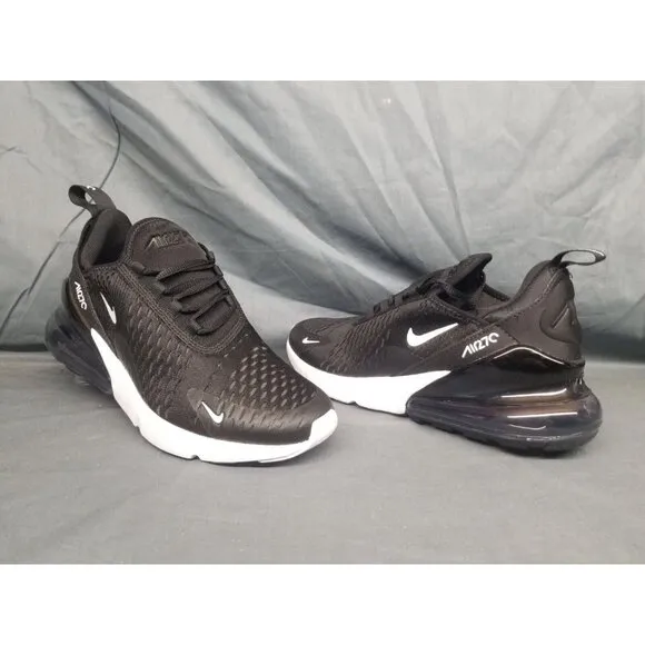 Nike Girls Air Max 270 (GS) Sneakers Black White Anthracite Size 6.5 NEW NO BOX!