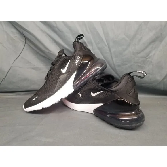 Nike Girls Air Max 270 (GS) Sneakers Black White Anthracite Size 6.5 NEW NO BOX!