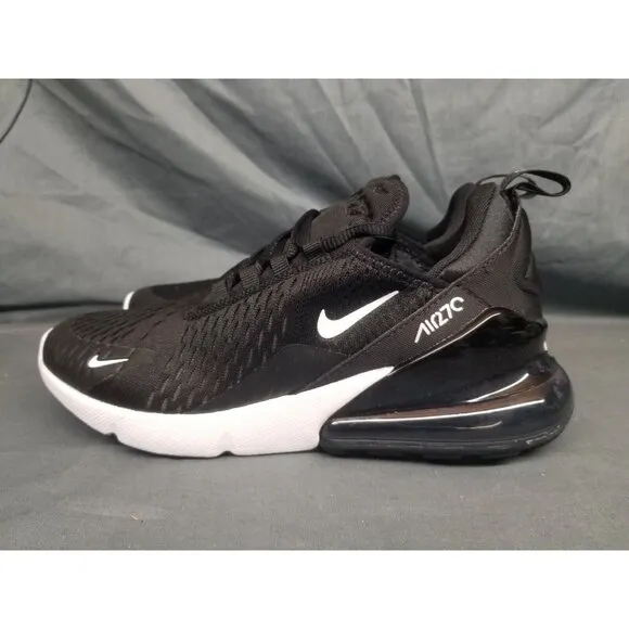 Nike Girls Air Max 270 (GS) Sneakers Black White Anthracite Size 6.5 NEW NO BOX!