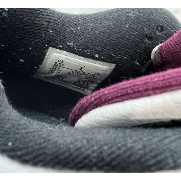 Nike Jordan 4 Retro PSG Sneakers in White Bordeaux Neutral Grey Black