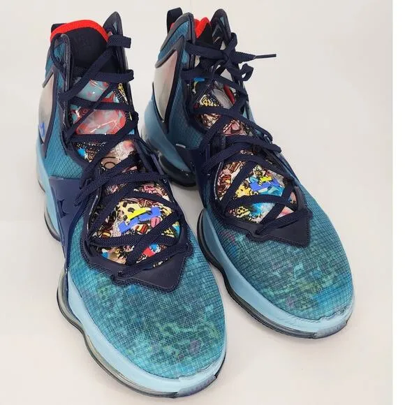 Nike LeBron 19 &quot;Fast Food&quot; Basketball Shoes – Dutch Blue Size 18