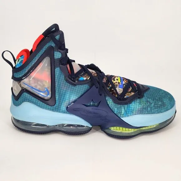 Nike LeBron 19 &quot;Fast Food&quot; Basketball Shoes – Dutch Blue Size 18