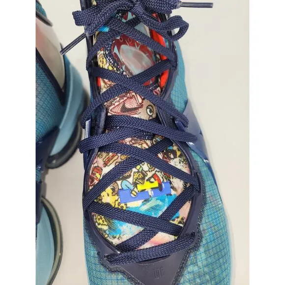 Nike LeBron 19 &quot;Fast Food&quot; Basketball Shoes – Dutch Blue Size 18