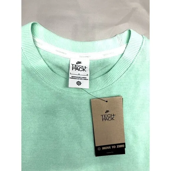 Nike Men Large NSW Tech Pack Engineered Knit Short-Sleeve Sweater Shirt DV9983