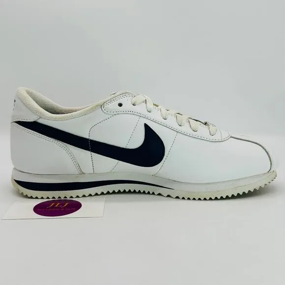 Nike Men's Cortez Basic Leather Sneakers '06 'White Navy' 316418-143 Size 10