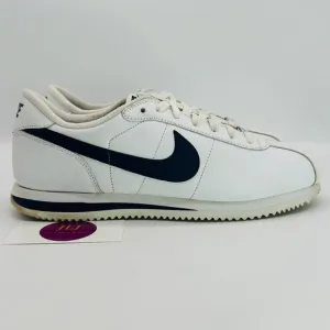 Nike Men's Cortez Basic Leather Sneakers '06 'White Navy' 316418-143 Size 10