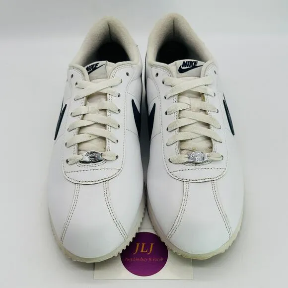 Nike Men's Cortez Basic Leather Sneakers '06 'White Navy' 316418-143 Size 10