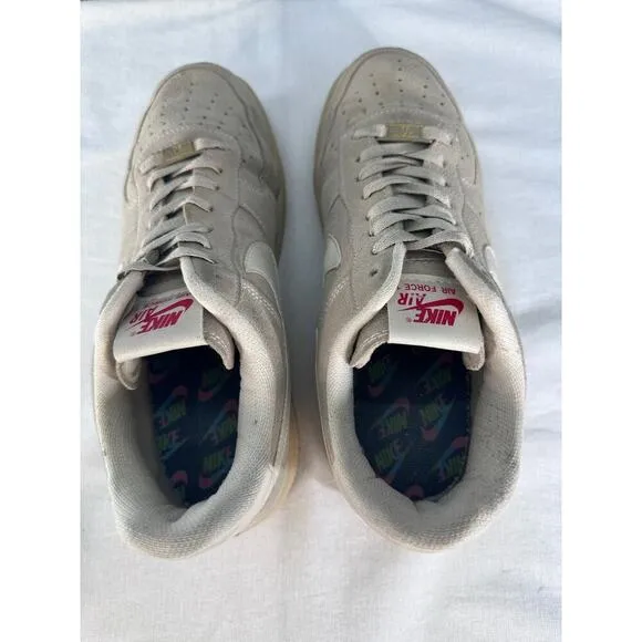 Nike Men’s sz 6.5 Air Force 1s Neutral Sand Suede AF1 Sneakers