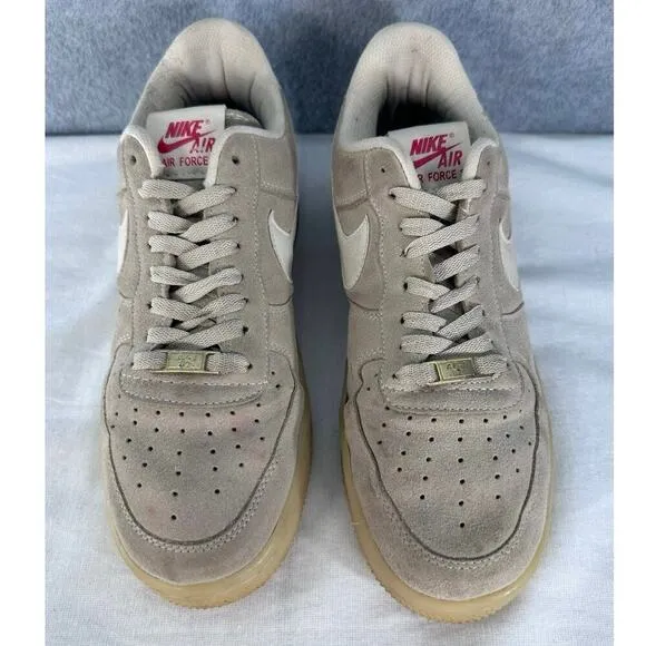 Nike Men’s sz 6.5 Air Force 1s Neutral Sand Suede AF1 Sneakers