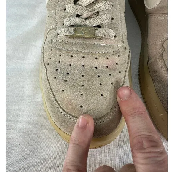 Nike Men’s sz 6.5 Air Force 1s Neutral Sand Suede AF1 Sneakers