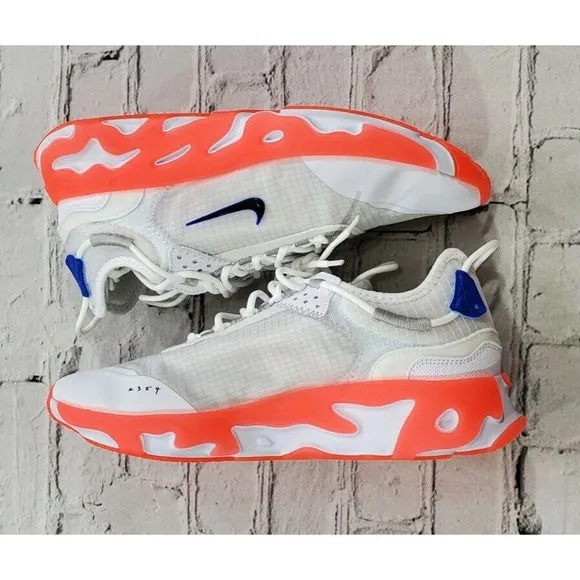 Nike React Live White Blue Orange CV1772 103 Sneakers MENS SIZE 8 WOMENS 9.5