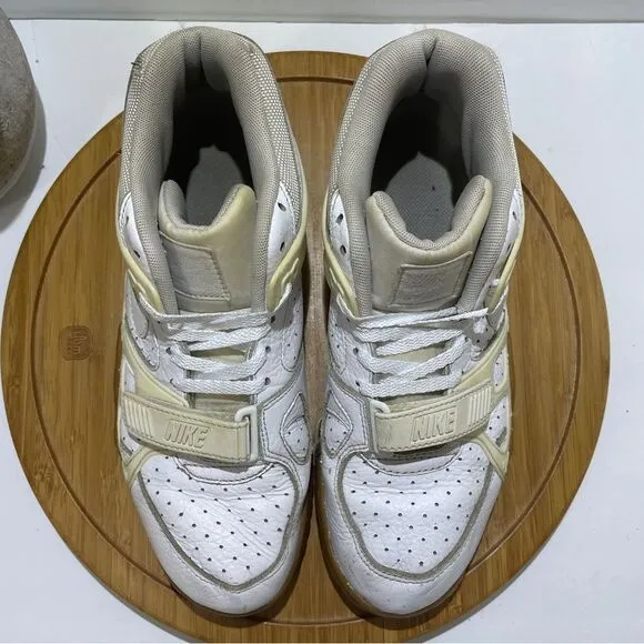 Nike Retro Air Trainer 3 Mid Sneakers Men's White Leather Trainers Size 9
