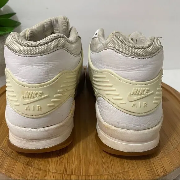 Nike Retro Air Trainer 3 Mid Sneakers Men's White Leather Trainers Size 9