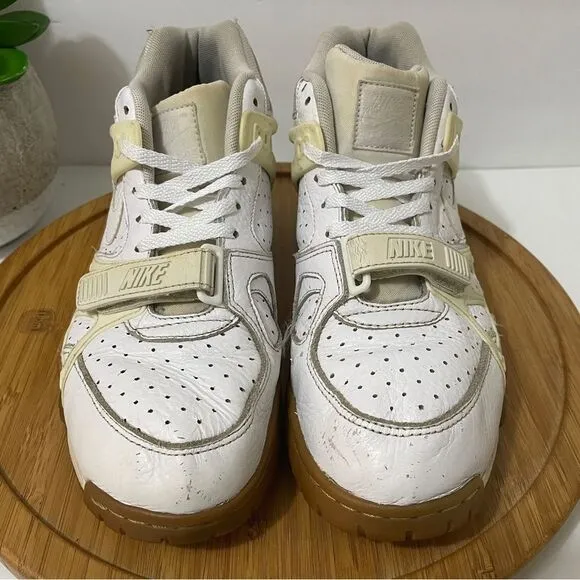 Nike Retro Air Trainer 3 Mid Sneakers Men's White Leather Trainers Size 9