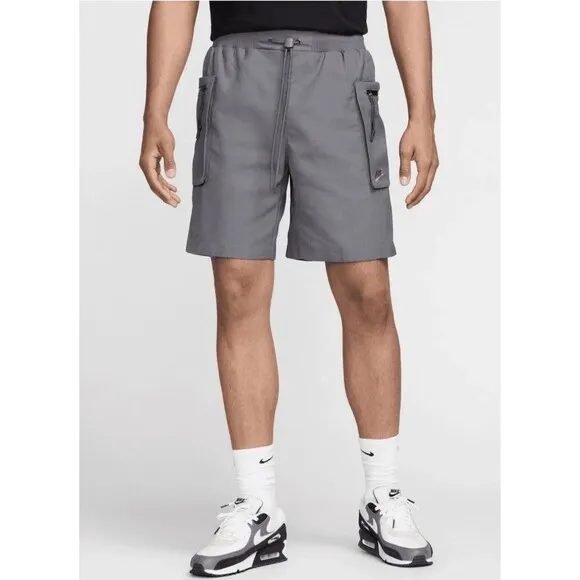 Nike Sportswear Tech Pack Shorts Woven Utility FB7528-068 Gray Mens Medium NEW