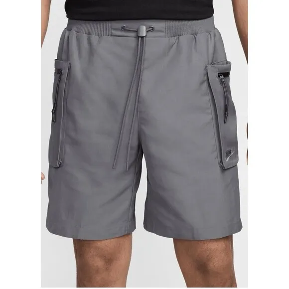 Nike Sportswear Tech Pack Shorts Woven Utility FB7528-068 Gray Mens Medium NEW