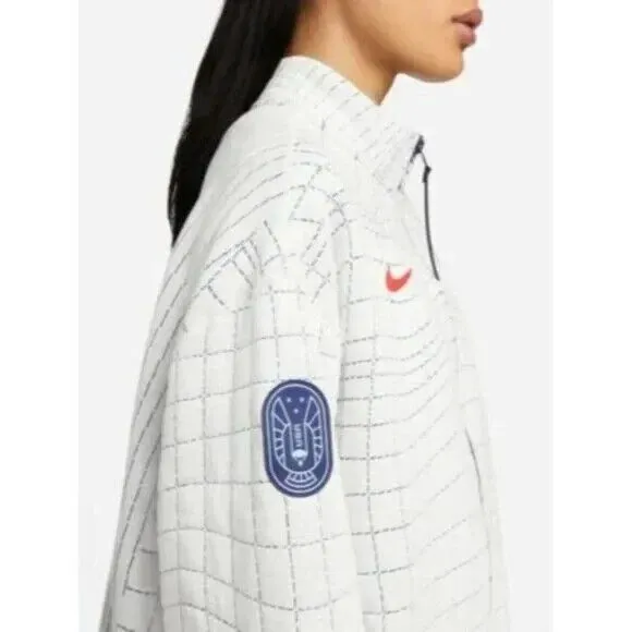 Nike Tech Pack Jacket Womens Medium White Therma Team USA Paraolympic Warmup NEW