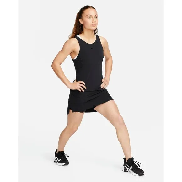 Nike Women's XL Dri-FIT Bliss Bra/Shorts Training Dress Black DV9459-010 NEW