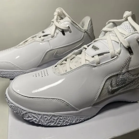 Nike ZM LeBron NXXT Gen AMPD S12 White Metallic Silver Men Basketball FJ1567-102