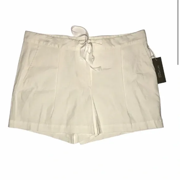Nordstrom Signature Bone White Linen Shorts Size 14