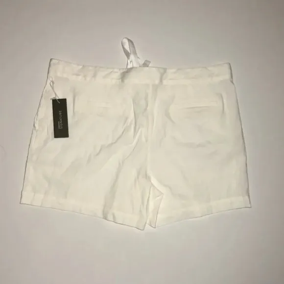 Nordstrom Signature Bone White Linen Shorts Size 14