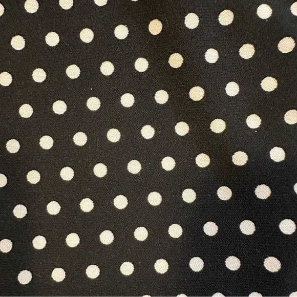 Norma Kamali Size S Black &amp; White Polka Dot Side Gathered Wrap Dress