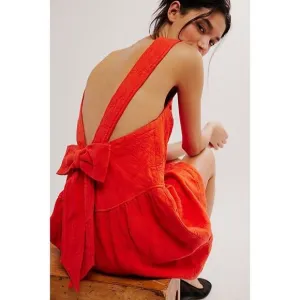🔥NOT AVAILABLE 🔥Free People About Town Mini Dress-Scarlet Ibis