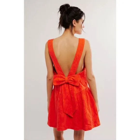 🔥NOT AVAILABLE 🔥Free People About Town Mini Dress-Scarlet Ibis