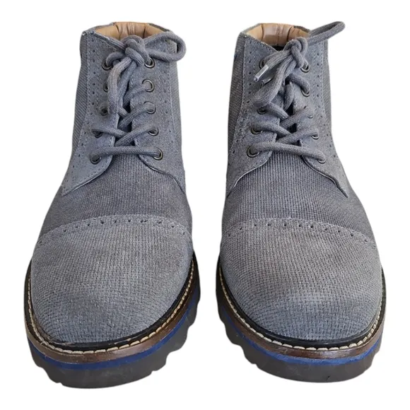 Nunn Bush Gray Suede Lace Up Chukka Boots Leather Size 10 Memory Foam
