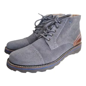 Nunn Bush Gray Suede Lace Up Chukka Boots Leather Size 10 Memory Foam