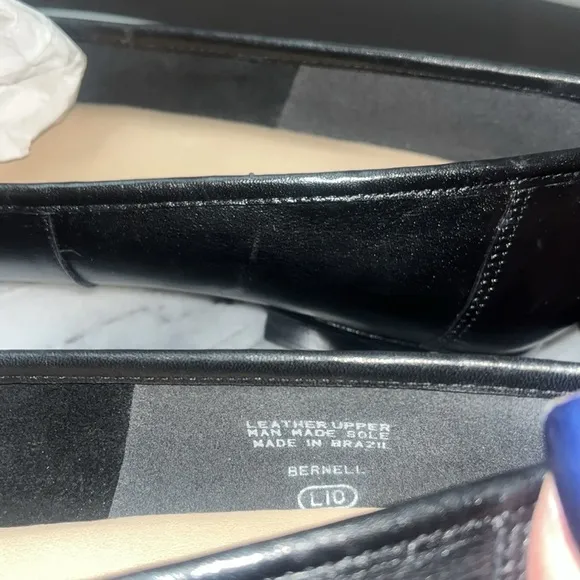 NWOB Enzo Angiolini &quot;Bernell&quot; Side Buckle Loafers Black Sz 8.5M