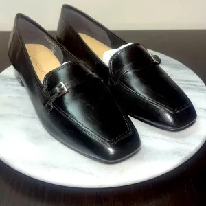 NWOB Enzo Angiolini &quot;Bernell&quot; Side Buckle Loafers Black Sz 8.5M