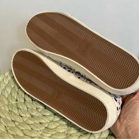 NWOB Madewell Sidewalk Slip-On Sneakers in Spatter-Painted Calf Hair