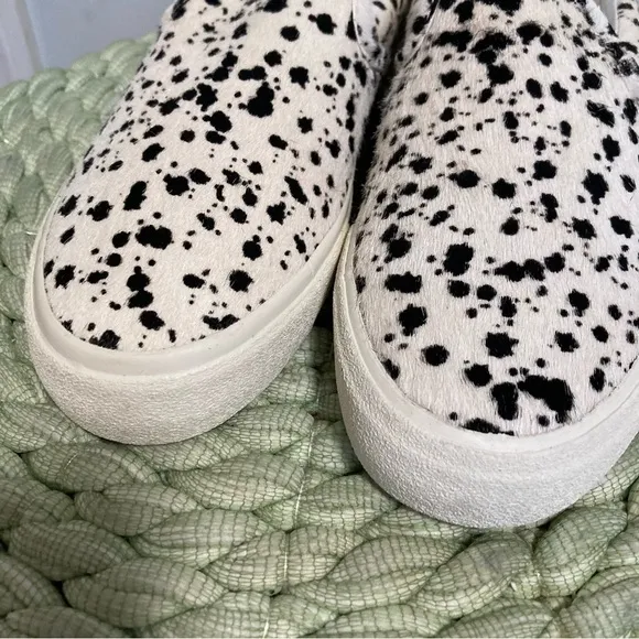 NWOB Madewell Sidewalk Slip-On Sneakers in Spatter-Painted Calf Hair