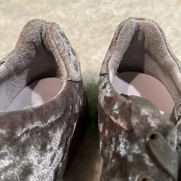NWOT $339 rag &amp; bone | Crushed Velvet Low Top Fashion Sneakers in Dove