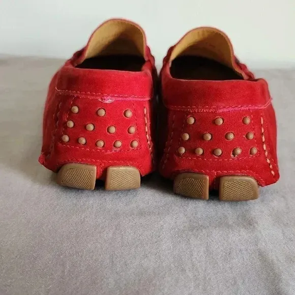 NWOT BASS Palermo Red Suede Men's Driving Shoes  - 8M
