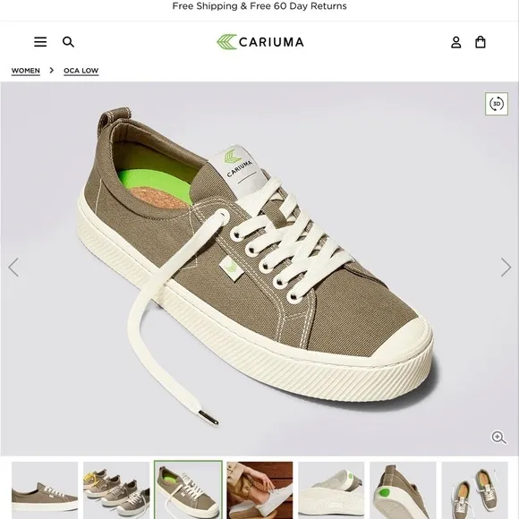 NWOT CARIUMA SAND CONTRAST THREAD CANVAS OCA LOW​​​​
